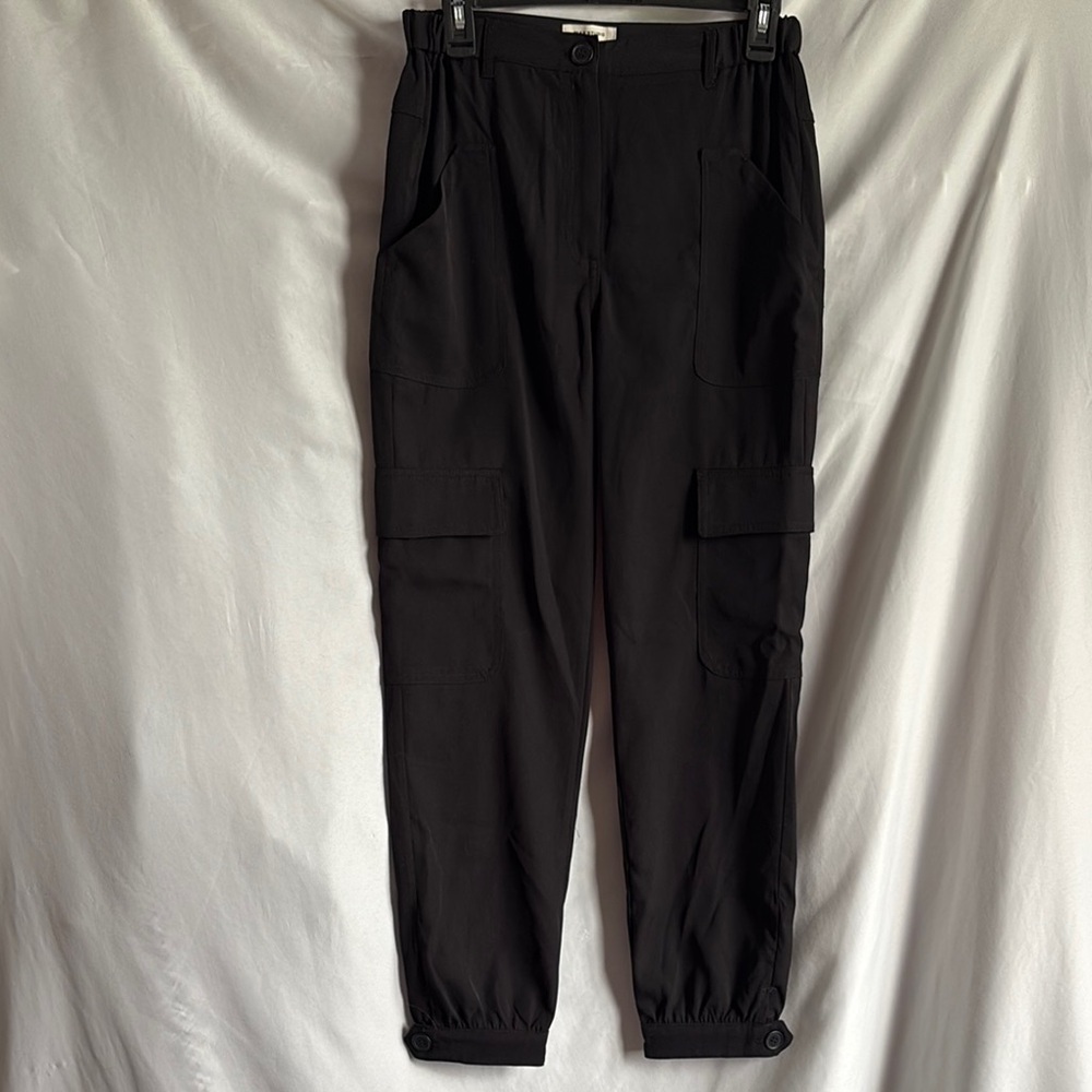 Max Studio Black Cargo Joggers